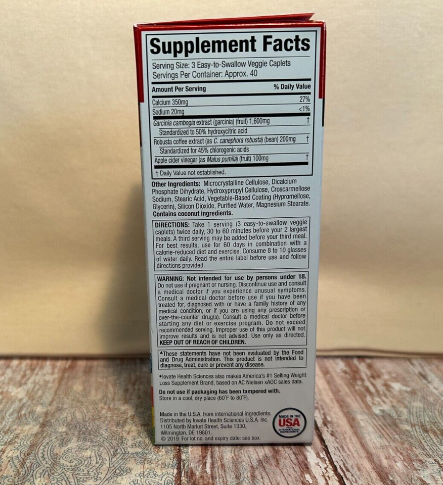 Pure Xen 100 Pure Garcinia Cambogia Apple Cider Vinegar 120 Caps 10/24