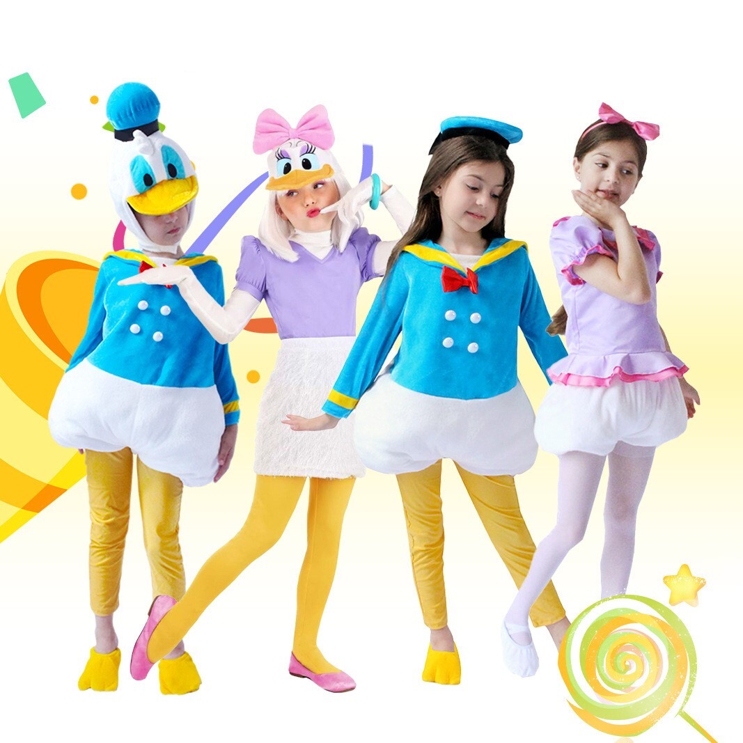 Disney Donald Duck Cosplay Costume Kids Daisy Christmas Boys Girls Costume