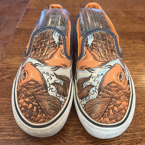 vans slip on koi fish