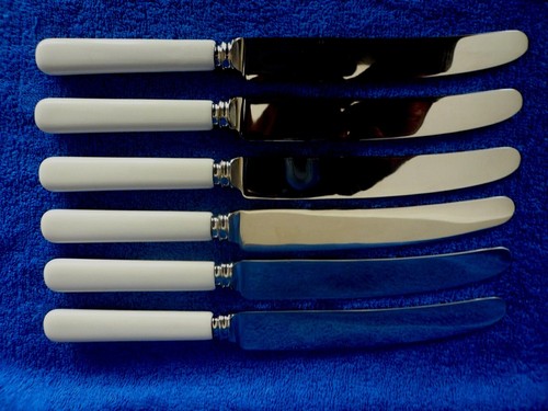 Set of Six Brucut Stainless Steel Dinner Knives. Beautiful vintage example... - 第 4/4 張圖片