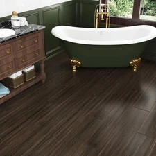 Wallercity 6"x36" 4PCS Vinyl Flooring Peel and Stick Floor Tile Bathroom Deep...