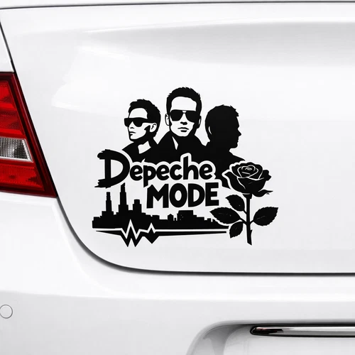 New! Depeche Mode Silhouette with Rose Skyline Car Decal Sticker Film