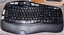 Logitech Wireless Wave K350 Keyboard - No USB Dongle Ergonomic Comfort Design