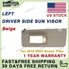 Left Driver Side Sun Visor w/ Light for Nissan Titan 2004-2024 96401-EZ70B