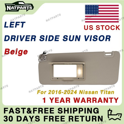 #ad #ad Left Driver Side Sun Visor w Light for Nissan Titan 2004 2024 96401 EZ70B $89.99
