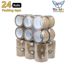 24 Rolls Carton Sealing Brown Packing Tape Box Shipping -2 mil 2"x110 Yard 330FT
