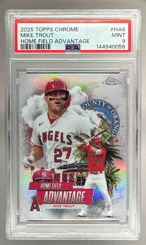 144940056 Mike Trout 2025 Topps Chrome #HA-6 Home Field Advantage PSA 9
