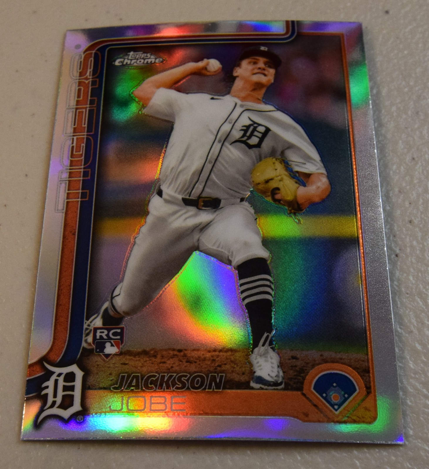 2025 Topps Chrome Jackson Jobe Refractor Rookie Card RC #249 Tigers