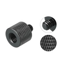 Mic Stand Adapter M8 Female to 1/4 Male for Microphone Stand Black,2 Pack