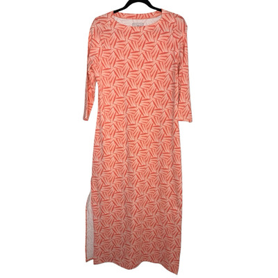 Duffield Lane Maxi Dress Women s Small Pink Coral Breathable Cotton Summer Comfy