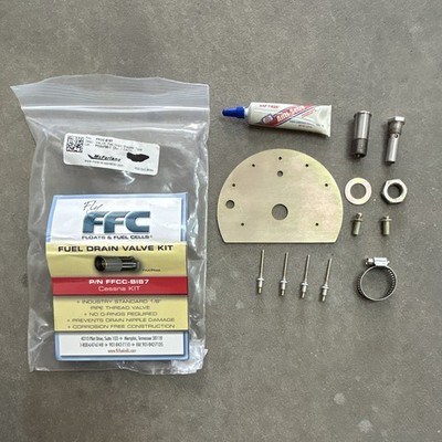 FFC Floats & Fuel Cells Fuel Drain Valve Kit FFCC-B1B7 for Cessna Aircraft