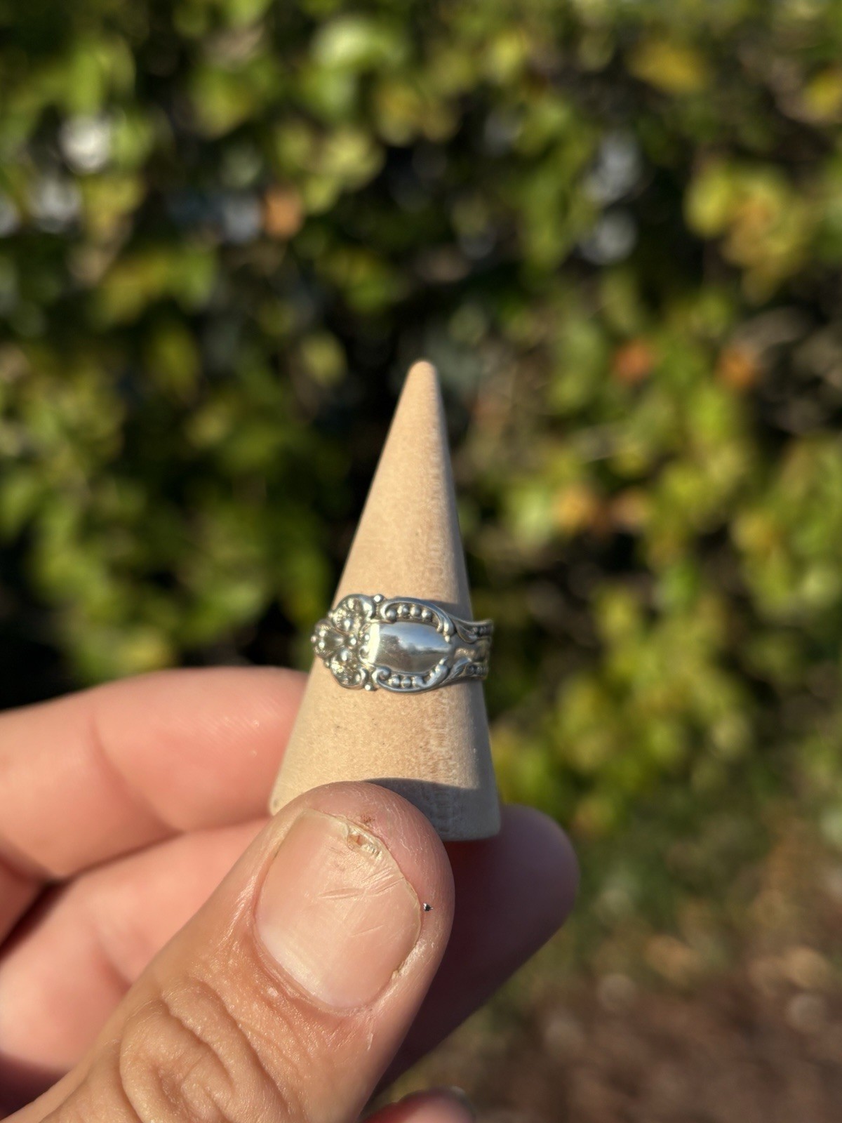 925 Silver spoon ring size 7 - image 1