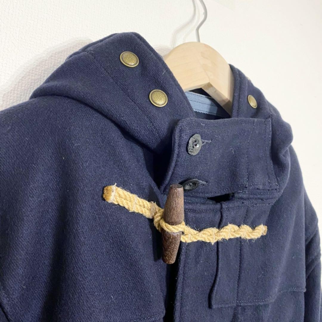 Polo Ralph Lauren Duffle Coat Jacket Men Size M Navy Hood image 4