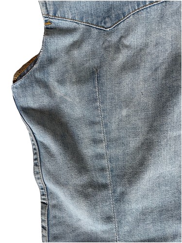 Vintage Levi’s Denim Vest – Rare Turquoise Buttons, Red Tab, Size Small Western - Picture 14 of 19