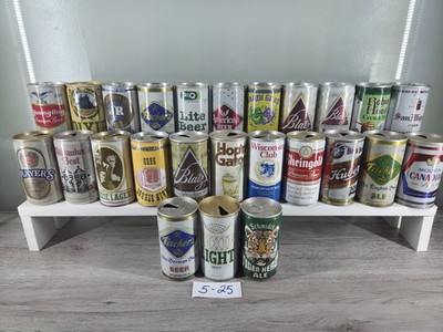 Vintage Beer Can Lot of 25 No Exact Doubles! Aluminum/Steal (#5)