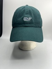 Vineyard Vines Hat Cap Strap Back Mens One Size Green Whale Embroidered Cotton