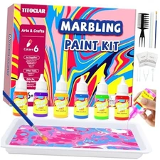 Water Marbling Paint for Kids, Art Supplies for Kids,Arts and Crafts for Yellow