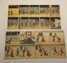 Henry X2 VTG 1940’s-50’s Newspaper Comic Strips 0C25 678