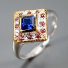 Fashion jewelry Kyanite Ring 925 Sterling Silver Size 6.5 /R471742