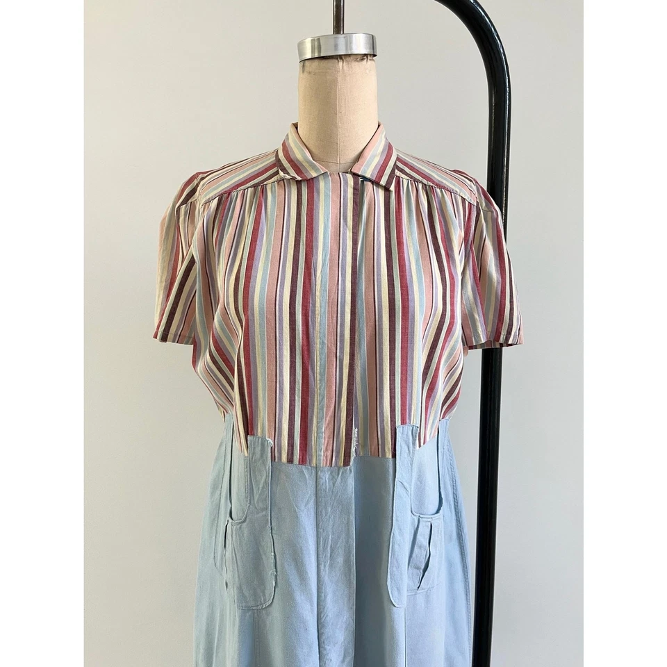 罕见 20 世纪 30 年代连身裤 / 30 年代骑行连身裤连衣裙 / 大号 — 第 3/4 张图片