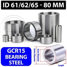 Bearing Steel Sleeve Bushing ID 61/62/65 - 80 mm Wear-Resistant Standoff Spacers