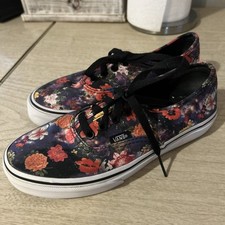Kids Vans Galaxy Floral Size 4 Excellent Condition 