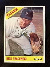 1966 TOPPS #378 DICK TRACEEWSKI DETROIT TIGERS EX-MT *Hot Corner Vintage* C