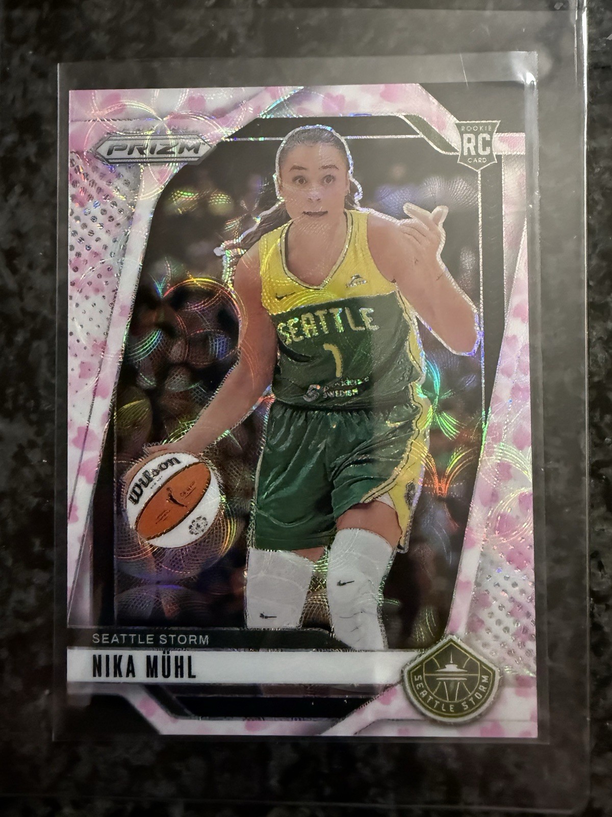 2024 Panini Prizm WNBA Nika Muhl #75 Cherry Blossom Prizm #/20 (RC)