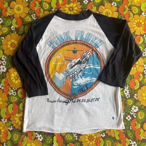 80s Pink Floyd The Wall Nassau Coliseum Raglan 1980s vintage concert t-shirt, vintage, single stitch, B+ condition