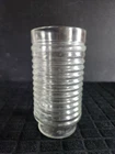 Vintage Clear Glass Ribbed Tumbler by Anchor Hocking • 6"