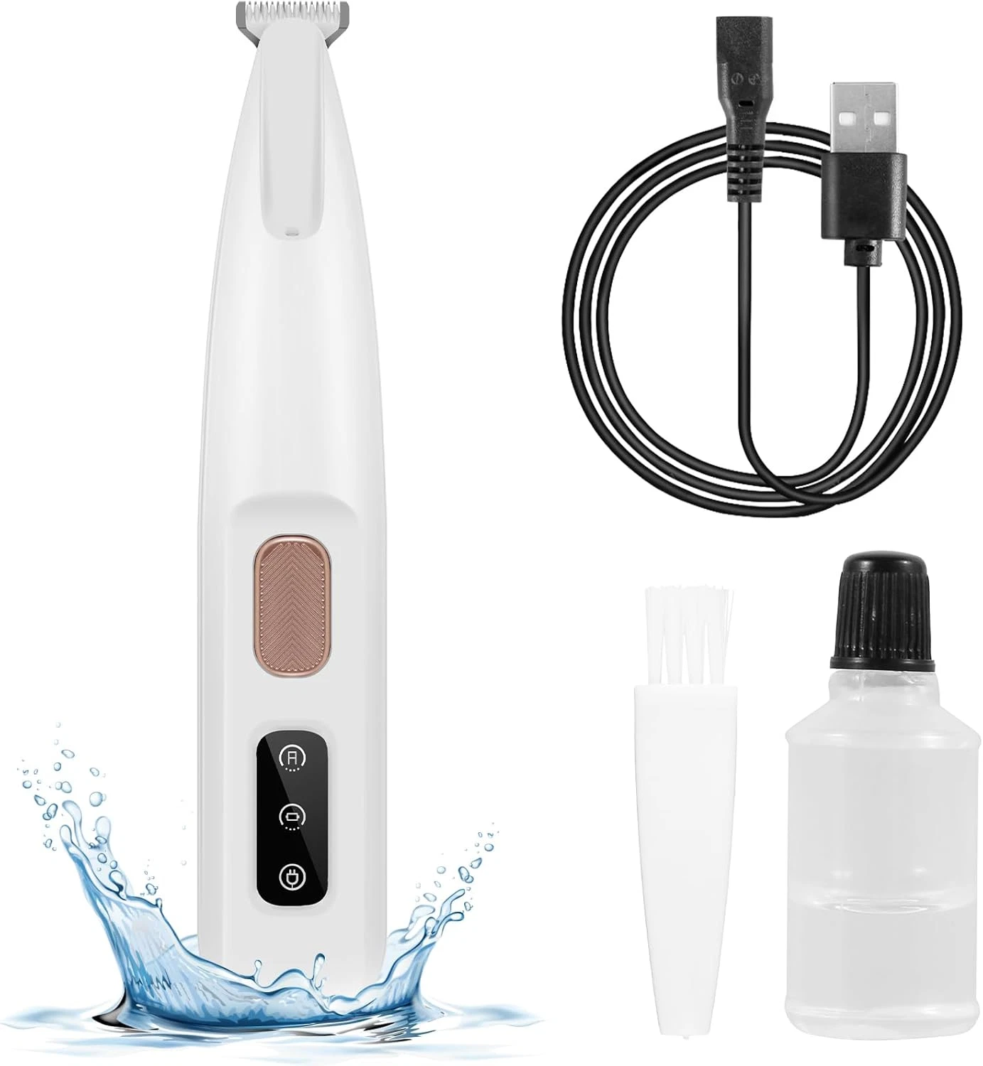 Dog Paw Trimmer with LED Light, Pet Hair Trimmer with LED Display, Dog Clippers