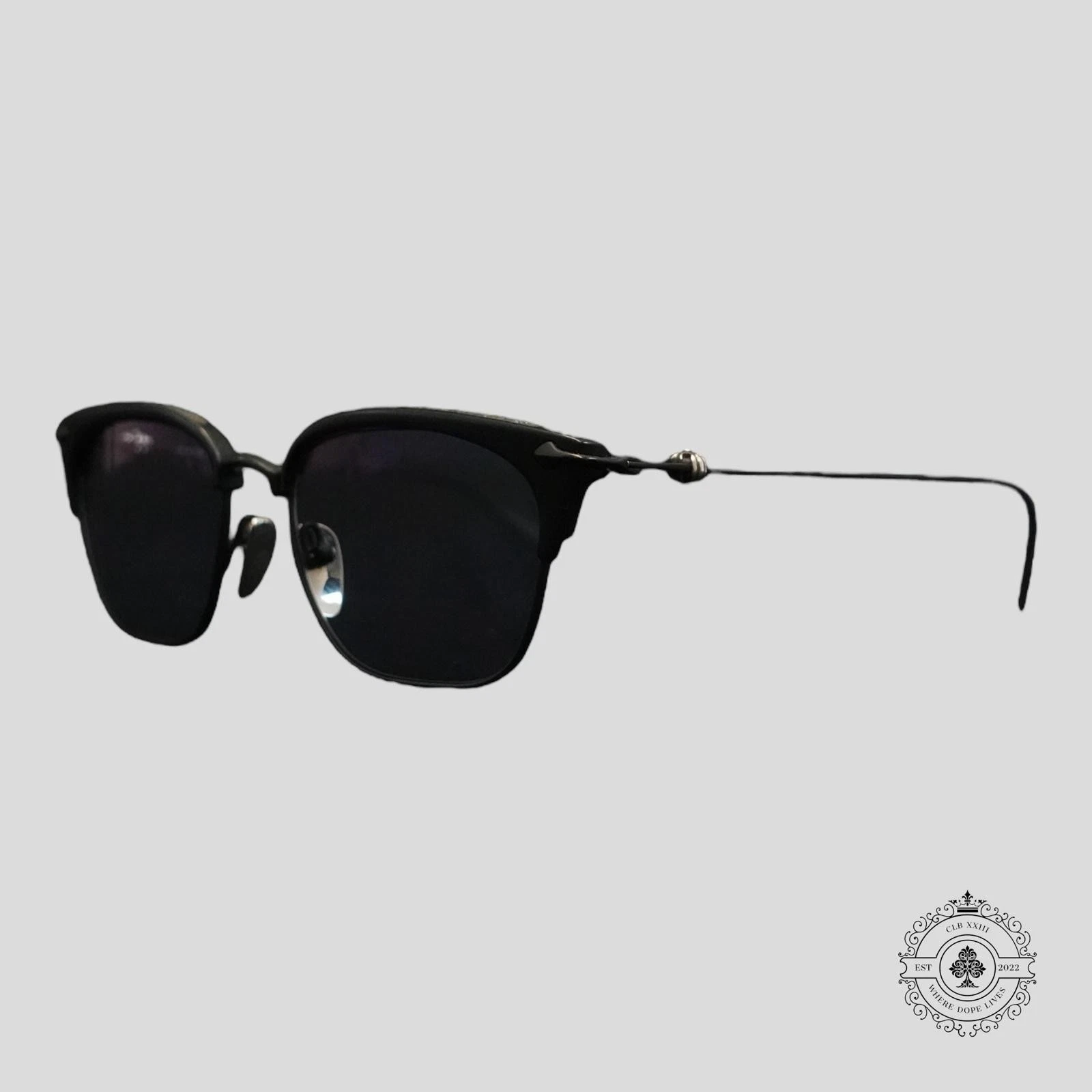 Chrome Hearts Sluntradiction Sunglasses in Matte Black/Silver