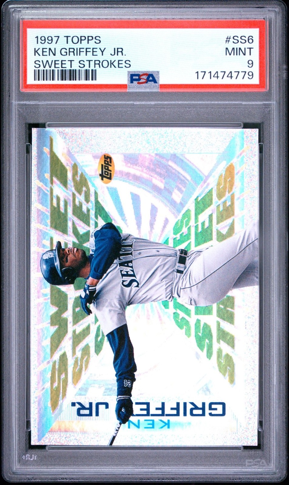 1997 Topps Ken Griffey Jr Sweet Strokes #SS6 PSA 9