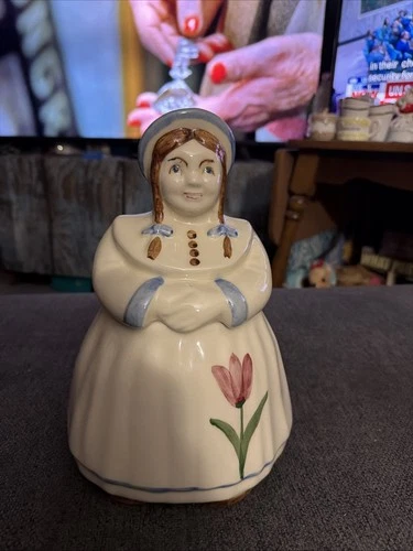Vintage SHAWNEE  Pottery USA Dutch  Girl Cookie Jar With TULIP