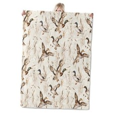 Mallard Flannel Blanket 50x60in,Flyings and Wild Grasses on 50x60 Inch Duck