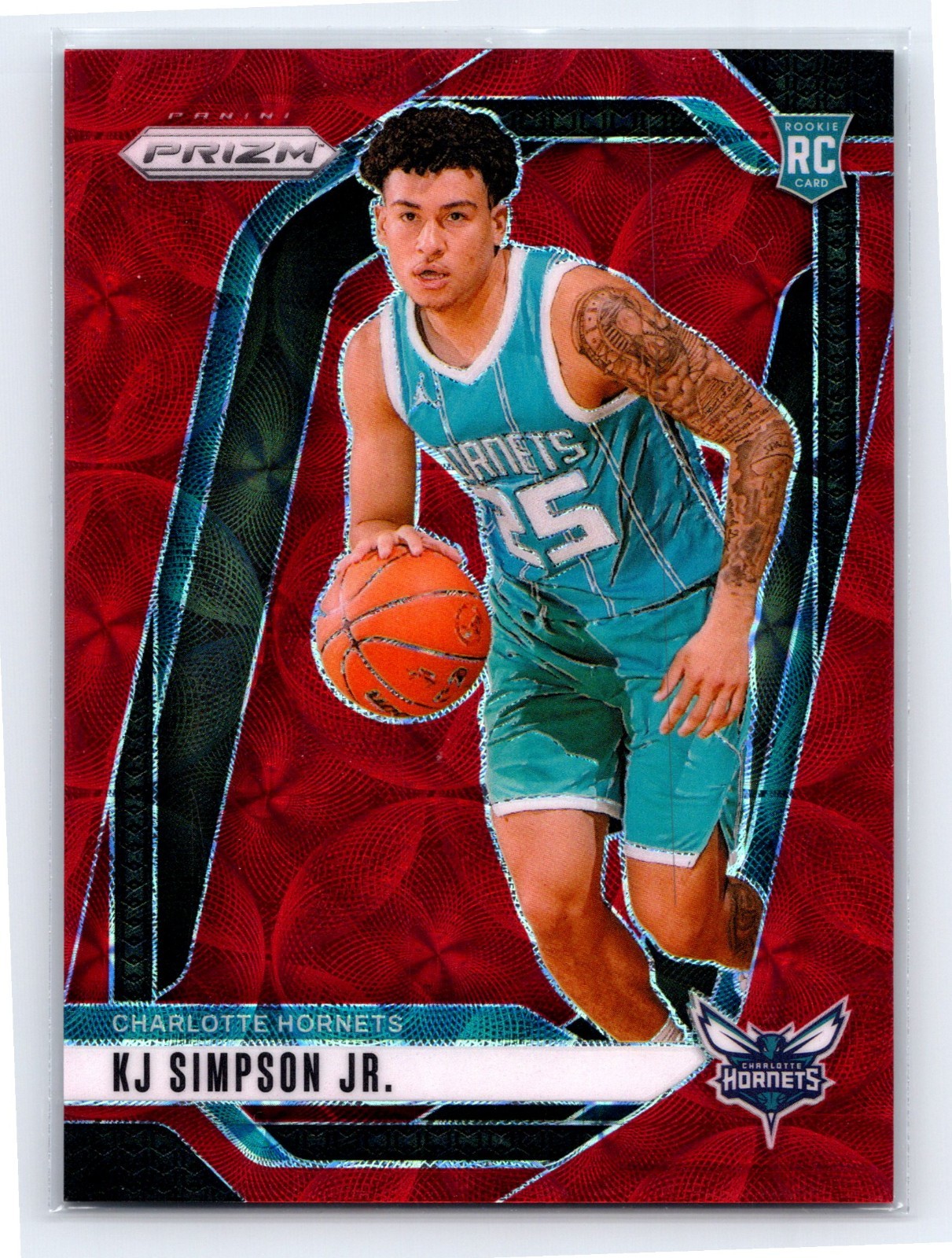 2024-25 Panini Prizm - KJ Simpson Jr. #247 Choice Red Prizm /88 (RC)