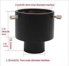1.25-inch To 2-inch Adapter, Eyepiece Adapter Ring Telescope Adapter Ring