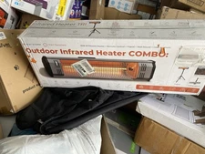 1500W Infrared Quartz Outdoor Space Heater - Wall/Ceiling Mount Garage Heater