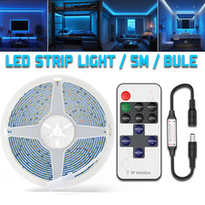 5M RV LED camper Awning Boat Light Set w/IR Remote Waterproof Light strip BLUE