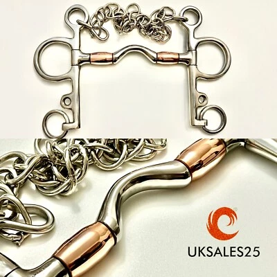 Mouth Pelham Low Ported with Copper Roller & SS (UKSALES25®) *SAME DAY DISPATCH*