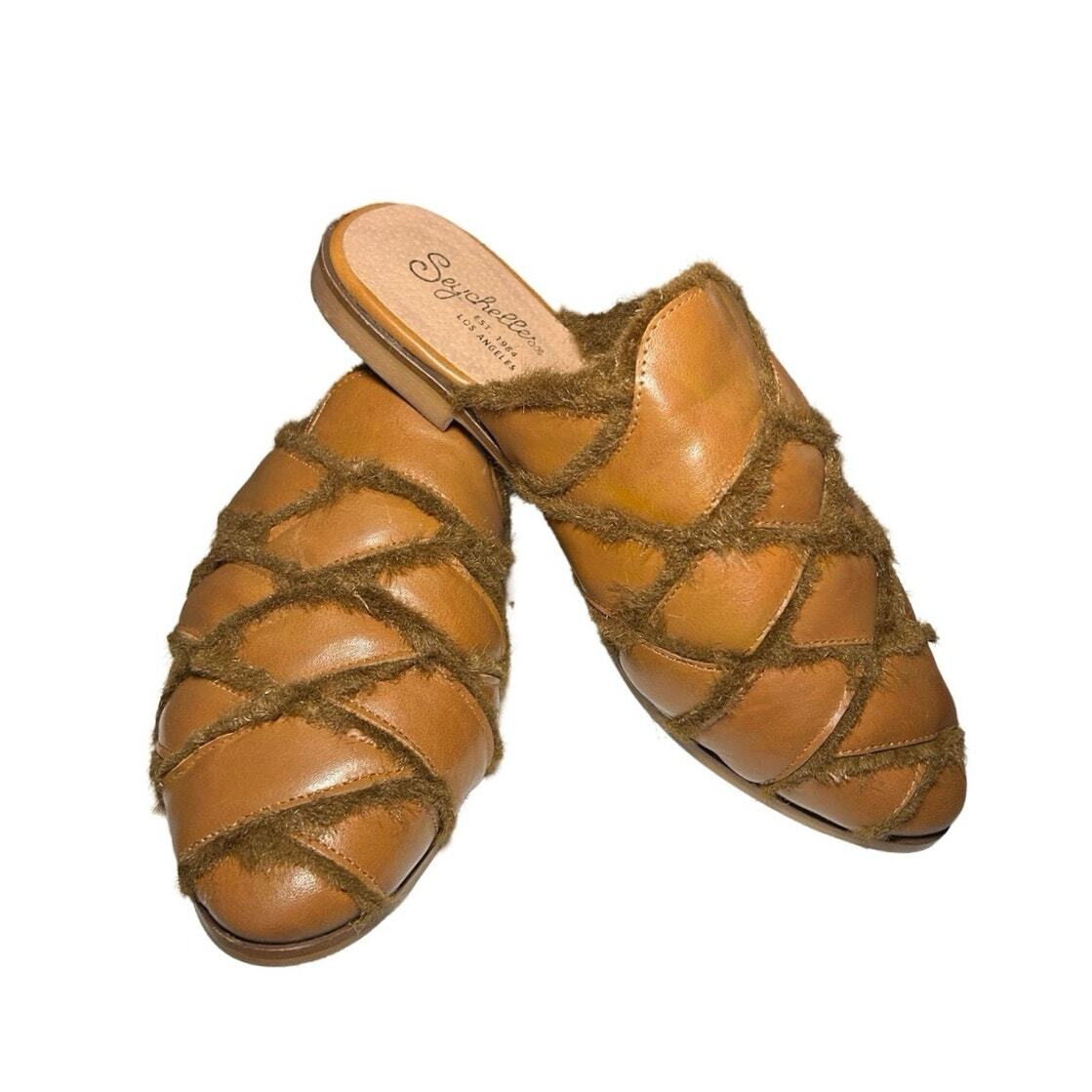 NWOT Seychelles Women's Survival Cozy Leather Slip On Mules Brown