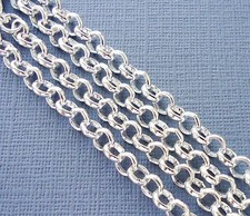 3ft Silver Tone Findings Rolo Link Opened Chains 6mm Jewelry making DIY