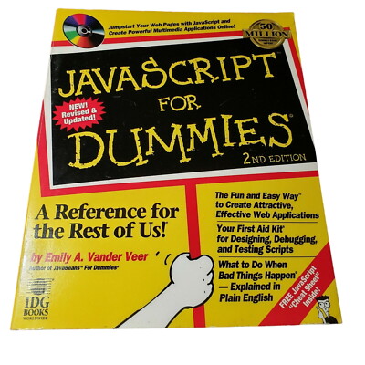JavaScript for Dummies Paperback Emily A. VanderVeer