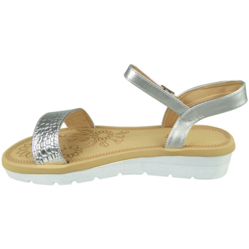 Sandalias Zapatos Verano Damas Cómodas Hebilla Informales Suave Suela de Cuña Mujeres Tallas - Imagen 17 de 25