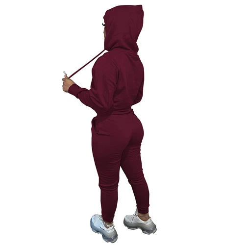 Ladies Jogger Set Long Sleeve Two Piece Outfit Women Loose Fit Jogging - Picture 134 of 141