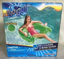 H2O GO Lazy Lounge Sit 'n Ease Chair Pool Float Inflatable