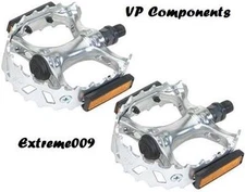 VP Components Old School BMX BEAR TRAP Pedals 9/16" CHROME *for 3-piece Cranks*