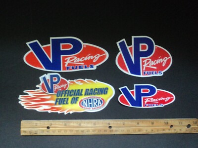 Vp Racing Fuel Sticker File Lot of 4 VP Racing Fuels Decals Stickers NASCAR NHRA Off Road | eBay