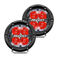 Rigid Industries 36112 360-series 4 Off-road Spot Led Light Red Backlight Pair Rigid Industries 36112 360-series 4 Off-road Spot Led Light Red Backlight Pair