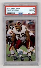 2010 Topps Prime Rookie 252/999 Trent Williams #2 PSA 8 Oklahoma/Redskins/49ers